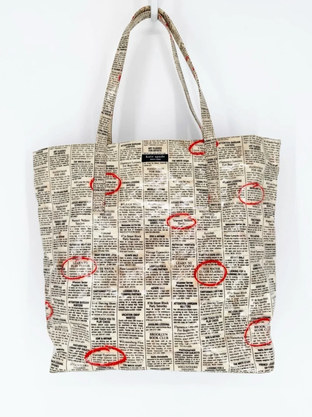 Kate Spade Newsprint Bon Journal Shopper Tote - Picture 1 of 8